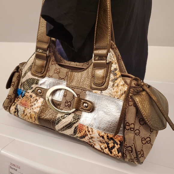 d-fusion Y2K Animal Print Patch Work Shoulder Purse - Picture 2 of 8